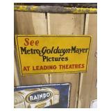 Vintage HOLLYWOOD! MGM Movies Metal Sign