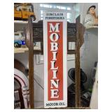 SINCLAIR Mobiline Embossed Metal Sign GAS OIL