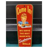 Porcelain SUNBEAM BREAD Door Push Never Used