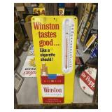 Clean! Vintage Winston Cigarettes Thermometer Sign