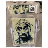 Tupac Shakur Sketch Art Card Slabbed