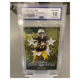 Josh Allen 2018 Gold Leaf Rookie Card Graded 10