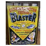 BLASTER Outboard Motor Cleaner Embossed Metal Sign
