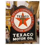 Double Sided TEXACO Flange Sign GAS OIL