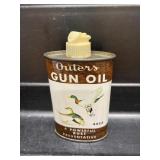 Vintage OUTERS Gun Oiler Can HUNTING DUCKS