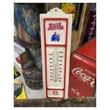 Vintage Metal Pepsi & Pete Thermometer Sign