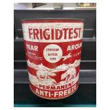 RARE Frigidtest Anti-Freeze Can! GAS OIL Graphics!