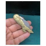 Rare Gold Coca-Cola Coke Lady Leg Knife 5 Cent