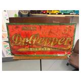 Dr. Pepper 5 Cents Metal Embossed Vintage Sign