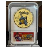 POKEMON Blastoise Gold Coin Slab