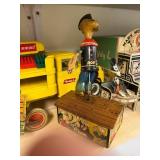 POPEYE MARX Dancer on Roof Tin Wind-Up Toy