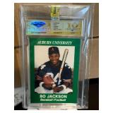 Bo Jackson Auburn College Rookie Card-Graded 10