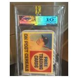 Mickey Mantle Post Cereal Trade Card Graded Gem 10