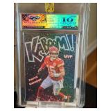 Patrick Mahomes KABOOM Sparkle Graded Gem 10