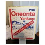 1981 Oneonta Yankees Program & Score Card