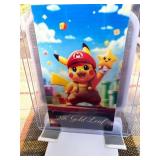 POKEMON Mario Pikachu 24 K Gold Leaf Card