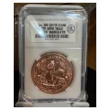 1 Oz. Copper Round Grave Digger Uncirc Coin Slab