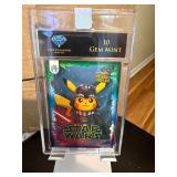 POKEMON Pikachu Star Wars Card Graded Gem 10