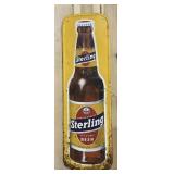Rare Sterling Beer Vertical Sign 50" x 16"