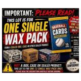 1987 Donruss Sealed Wax Pack From Estate Case/Box