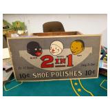 VINTAGE RARE 2 in 1 Shoe Polish Sign