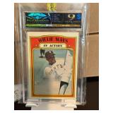 1972 Topps Willie Mays In Action Graded Mint 9