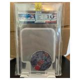 Michael Jordan FOIL Pog Disc #11 Graded Gem 10