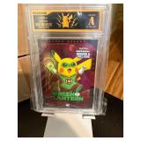 POKEMON Pikachu Green Lantern Graded A