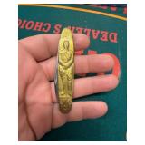 Adolf Hitler Gold Double Sided Embossed Knife
