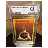 POKEMON Vintage 1999 Energy Graded 6