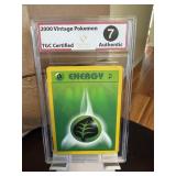 POKEMON Vintage 2000 Green Energy Graded 7