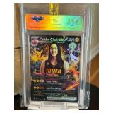 Caitln Clark Iowa POKEMON Pik & Char Graded Gem 10