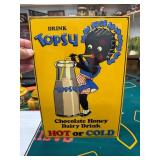 Topsy Rare Chocolate Drink Sign 14" x 9 1/2"