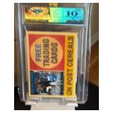Bo Jackson Post Cereal Black & Blue Graded Gem 10