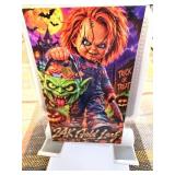 Chucky W/Goblin Trick or Treat 24 K Gold Leaf Card