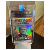 Donald Trump Money Train Refractor COA Card Slab