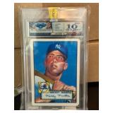1952 Topps Mickey Mantle Porcelain Card Graded 10