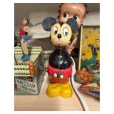 Mickey Mouse Vintage Linemar Wind-Up Tin Toy Works