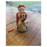 Wind-Up Celluloid Hockey Player RARE Vintage Toy