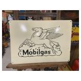Mobilgas Pegasus White Sign- GAS OIL