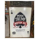 Penn Trump Motor Oil Metal Sign-GAS OIL