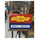 Chevrolet Sales Service Metal Sign GAS OIL