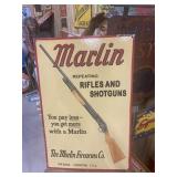 MARLIN Rifles and Shotguns Big Porcelain Sign