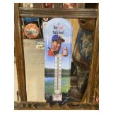 Budweiser Vintage Metal Thermometer Sign