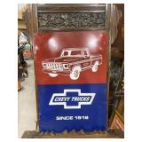 Chevy Trucks Metal Sign GAS OIL AUTO