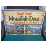 Mountain Dew Vintage Paper Store Poster Sign