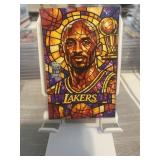 Kobe Bryant Stained Glass 1 Grain Silver Bar Card