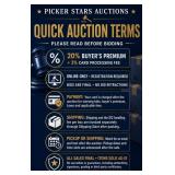PLEASE READ  QUICK AUCTION TERMS & IMPORTANT FEES