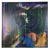 FERNIM "LOW KEYED FUNKY WORLD" OIL ON CANVAS