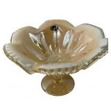 Large Footed Fruit Murano Glass Bowl Centerpiece